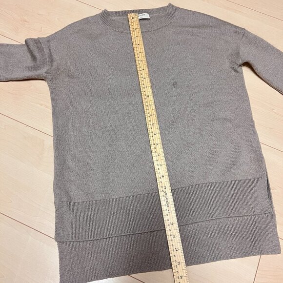 Babaton Aritzia Jacobs Lightweight Wool Sweater Oatmeal Sz S - Picture 10 of 11